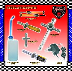80142A Starter Kit Includes: Tools, Fuel Bottle, Glow Plug Starter, and a Glow Plug Charger